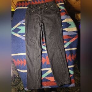 Vintage Rocky Mountain Rockies Jeans Womens 30x31 Black 90s Bareback Denim
